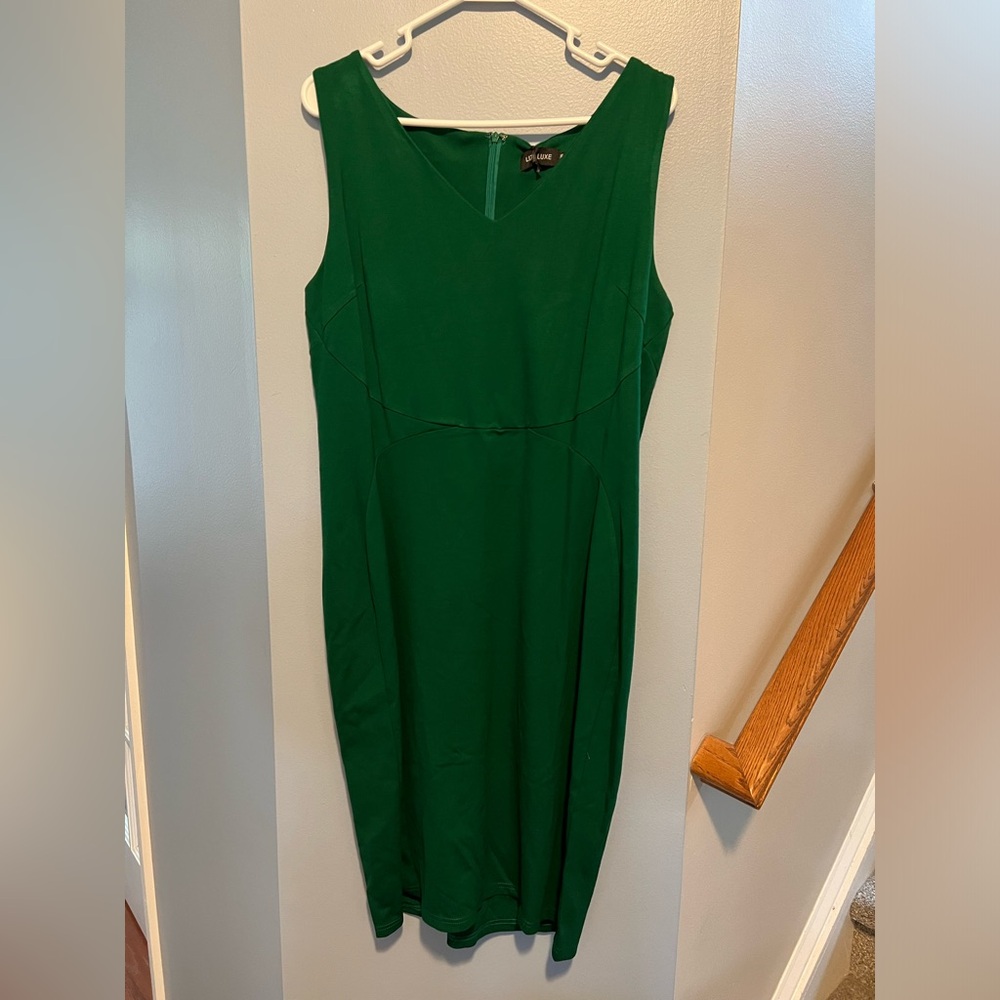 TopVintage green wiggle dress XL